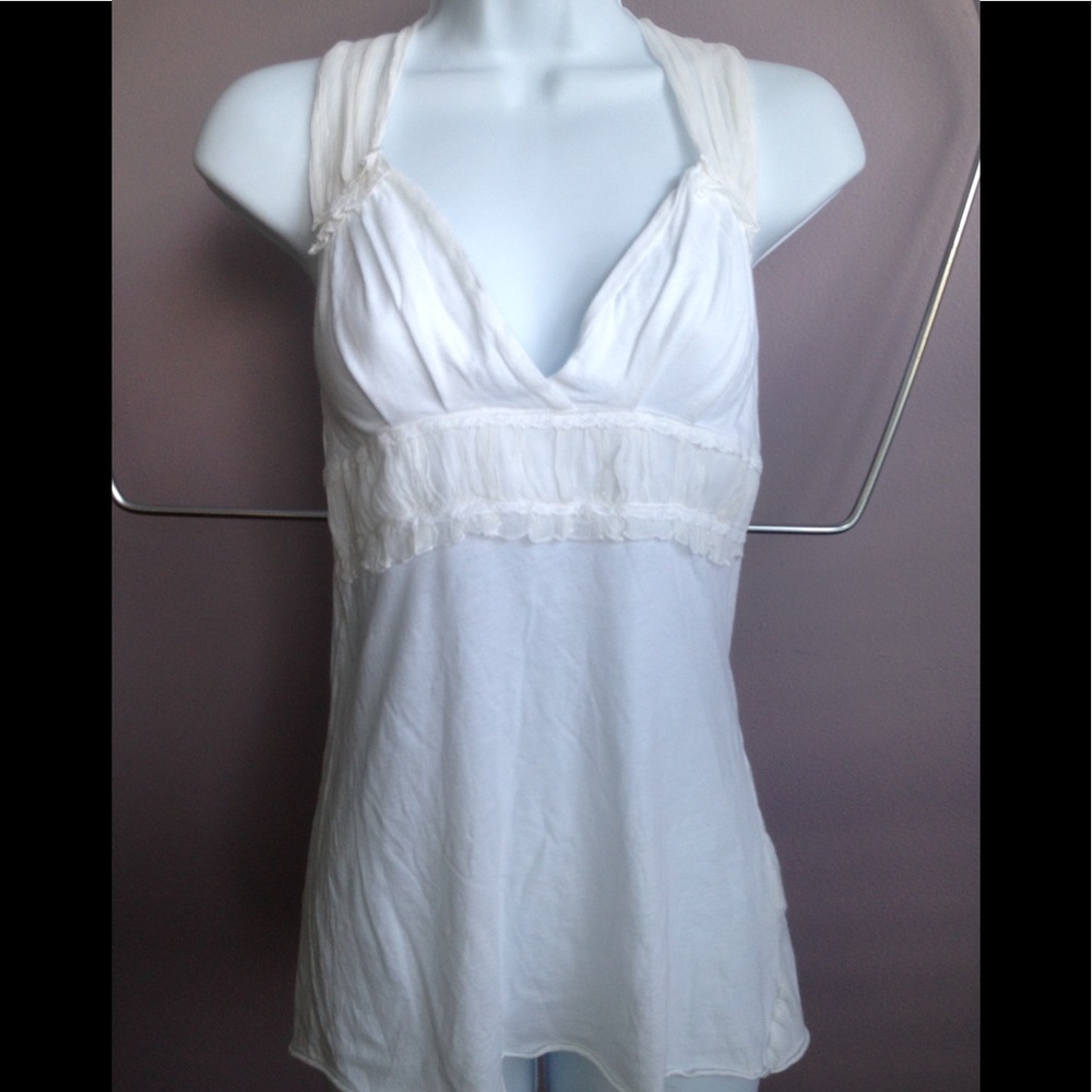 NEW WITH TAG - never worn - Anthropologie Apparel MEDIUM white cami tank